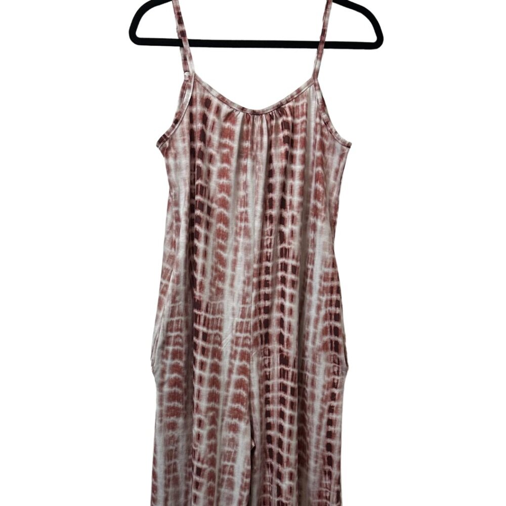 Dreimp Tie Dye (Multi-color) Open Back Cami Jumpsuit in Size Small